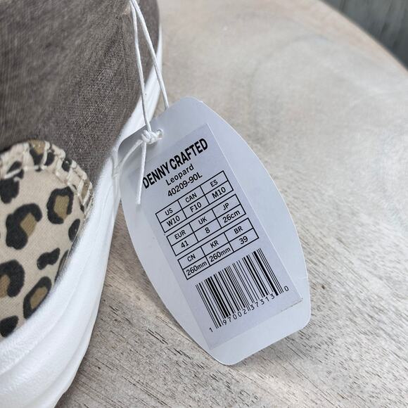 Hey Dude Denny Crafted Leopard Womens Bootie Size 10 Brown Slip On Shoe New - Picture 8 of 11